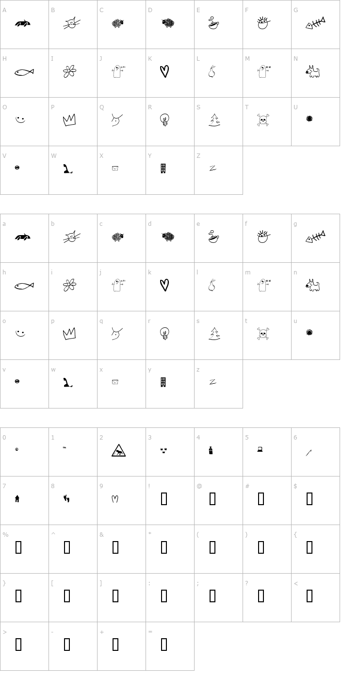 Character Map Eller Font