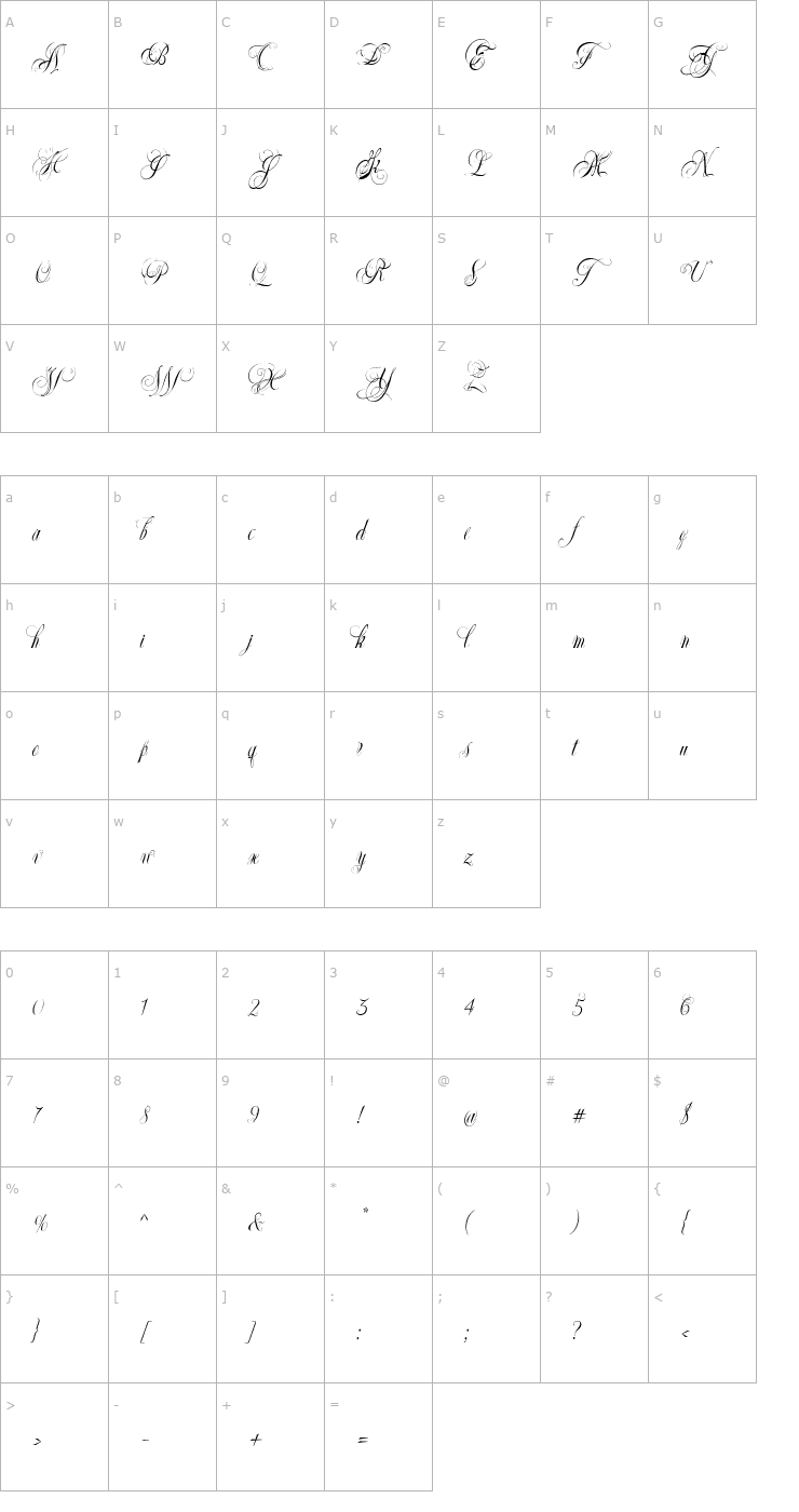 Character Map Ellida Font