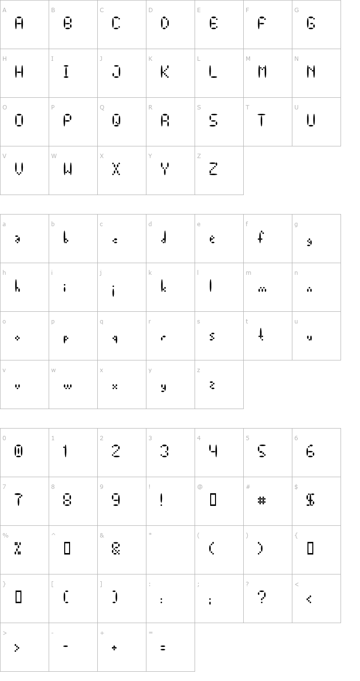 Character Map Else Font