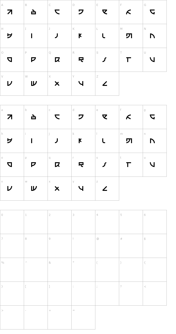 Character Map Emison Font