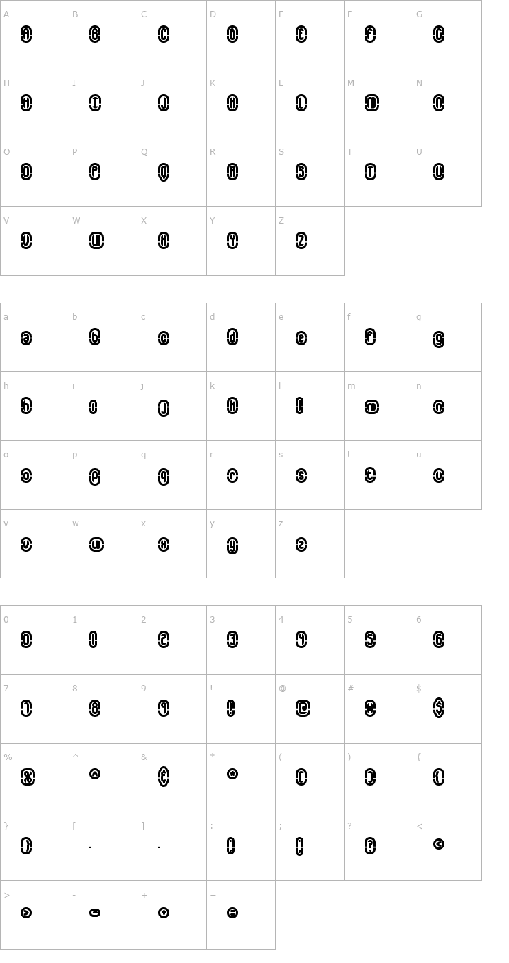 Character Map Encapsulate BRK Font