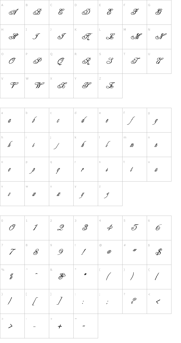 Character Map Engaged Bold Font