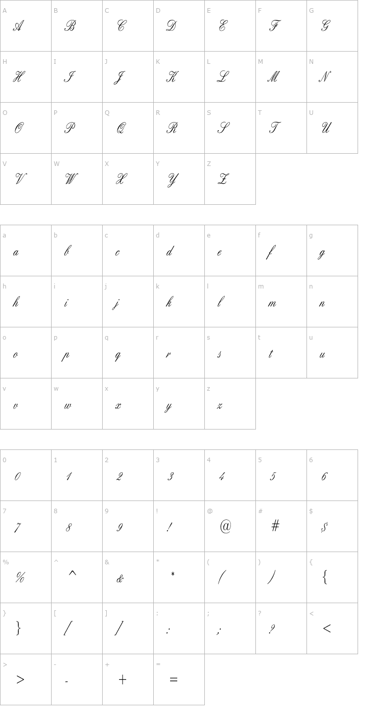 Character Map English Cn Font