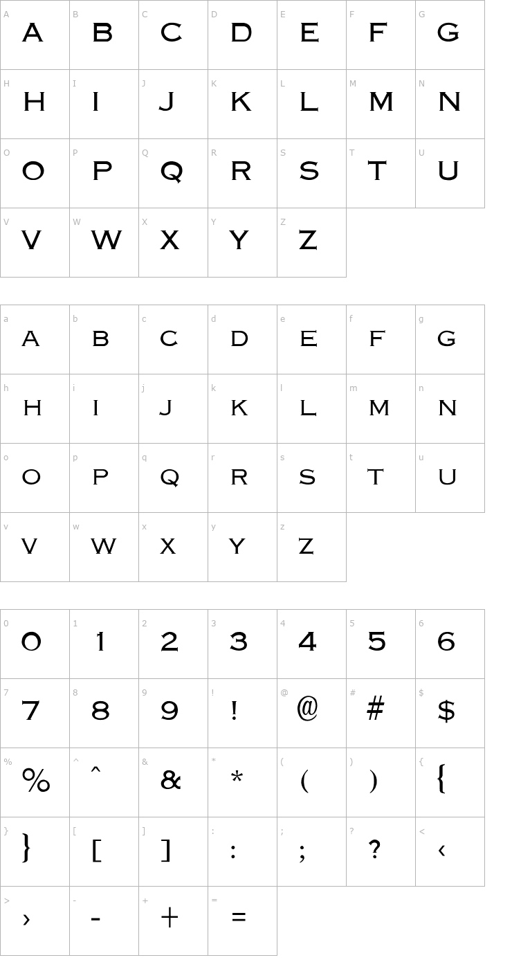 Character Map Engraver-Light Font