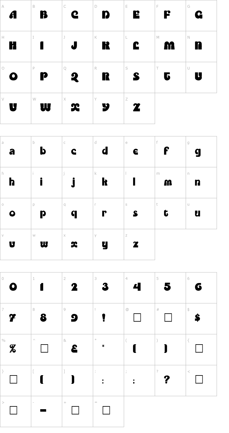 Character Map Enothernigma Font