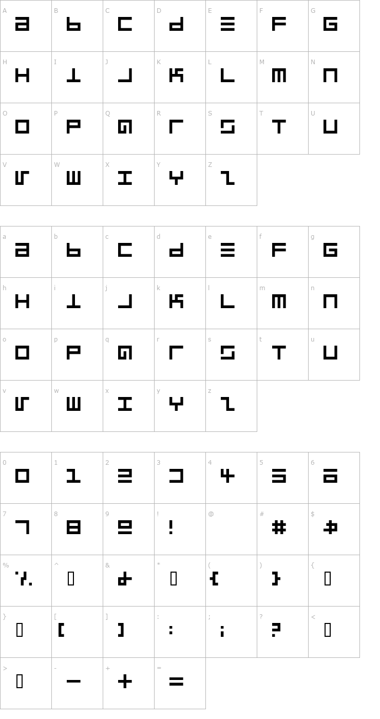 Character Map Epps Evans Font