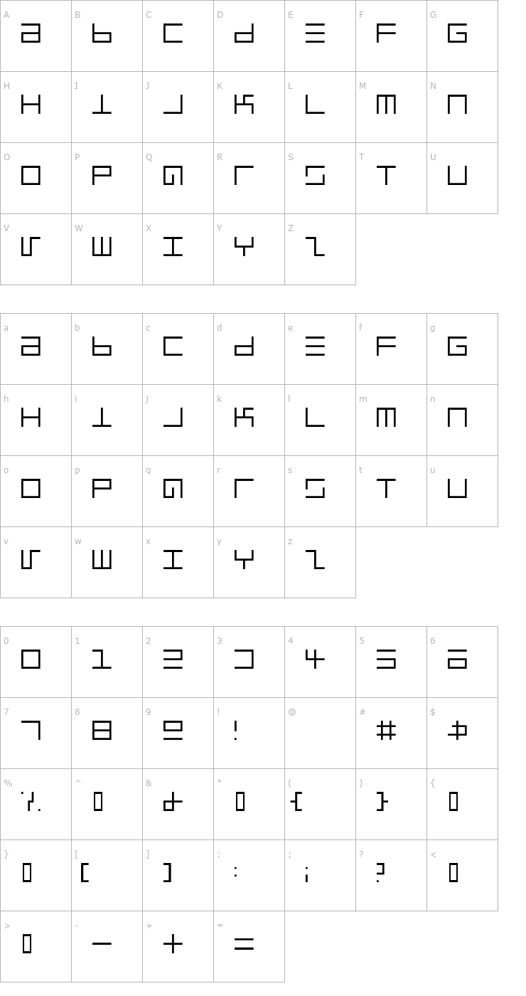 Character Map Epps Evans Light Font