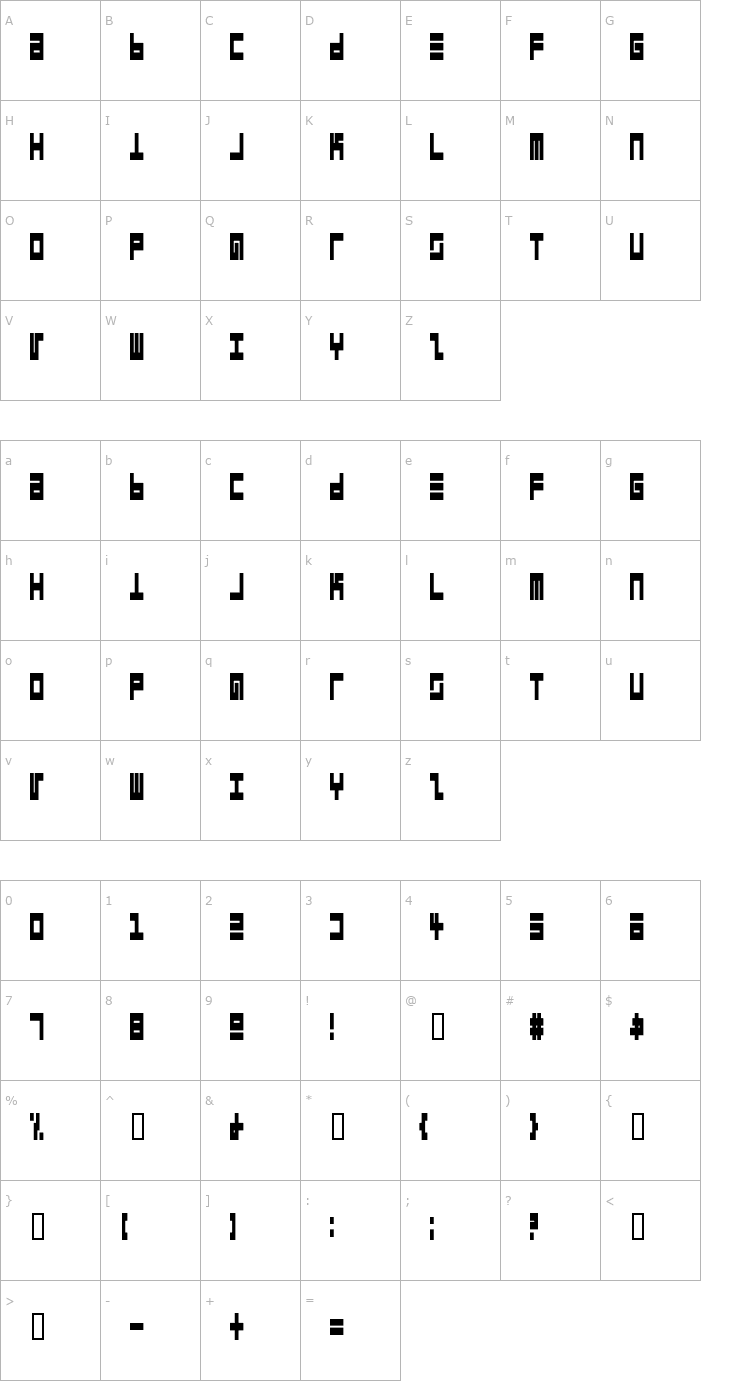 Character Map Epps Evans Narrow Black Font