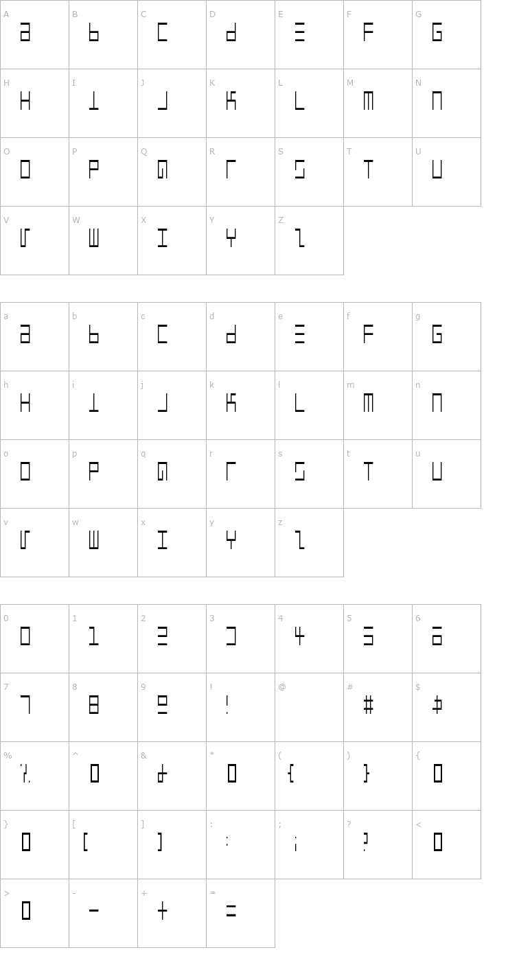 Character Map Epps Evans Narrow Light Font