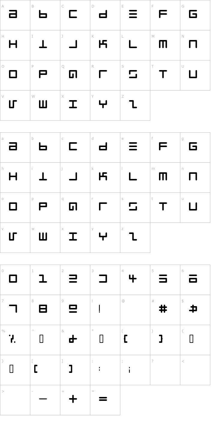 Character Map Eppy Evans Round Font