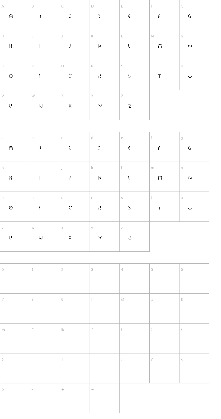 Character Map Essedicom Font