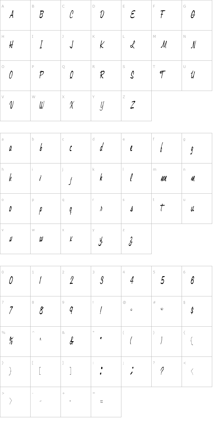 Character Map Ex Regular Font