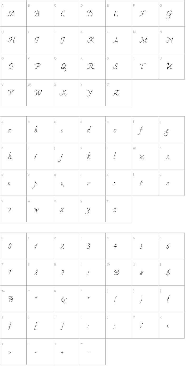 Character Map ExPontoPro-Light Font