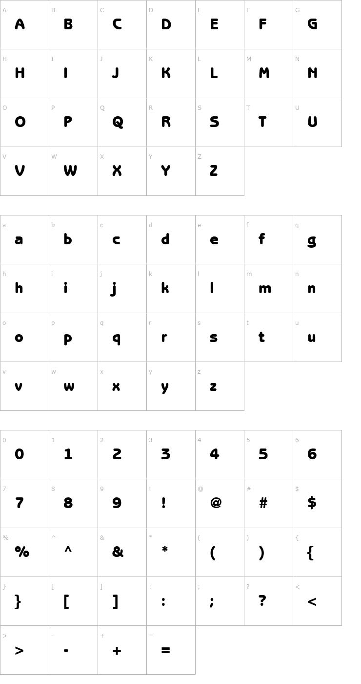 Character Map Express Deco GothicBlack SSi Black Font