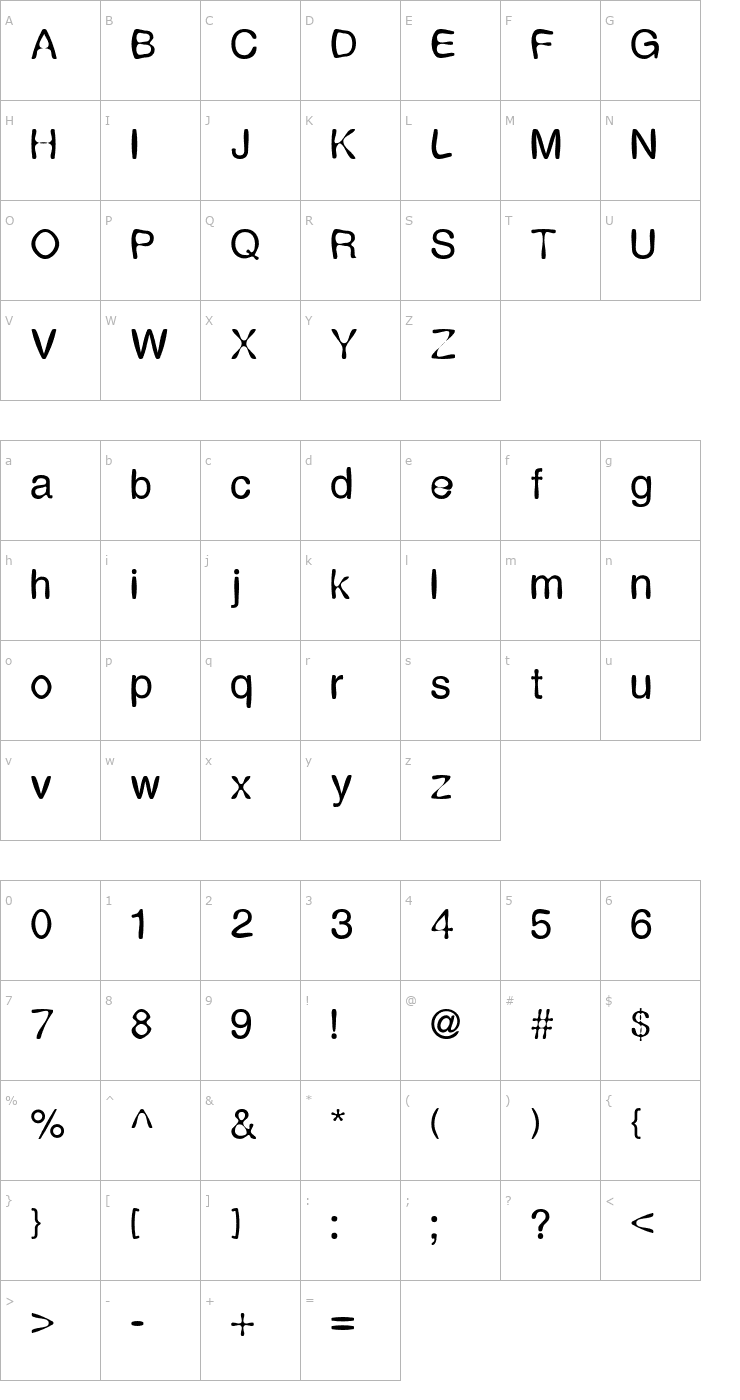 Character Map Expression Font