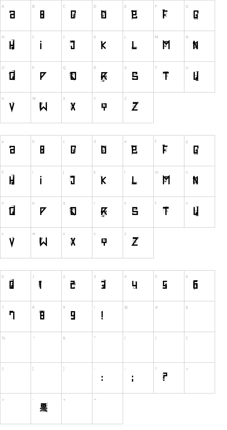 Character Map Extravaganza Font