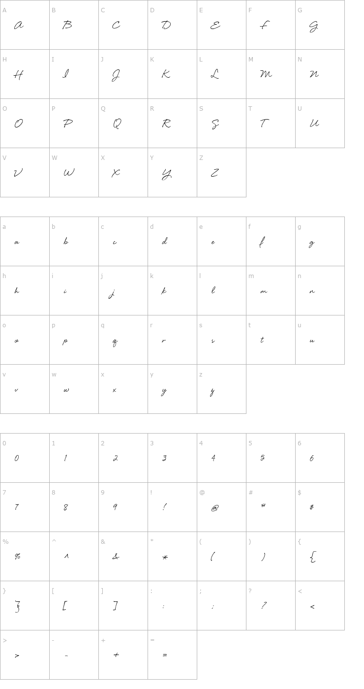 Character Map Eye Catching Font