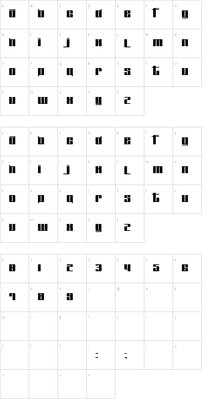 Character Map Fabulous Font