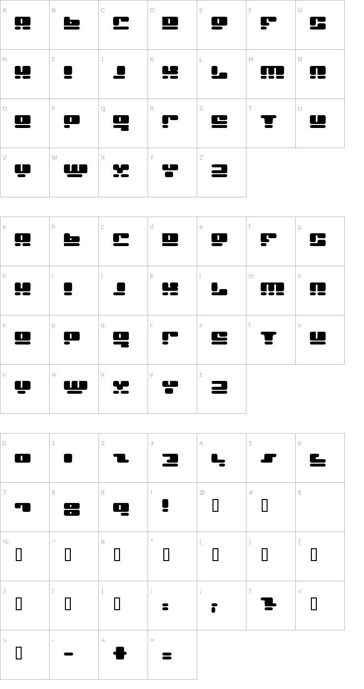 Character Map Face plant Font