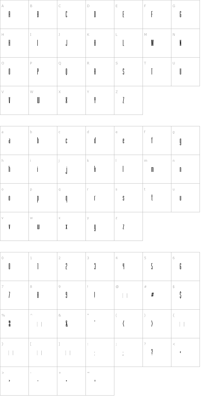 Character Map Fanatique Font