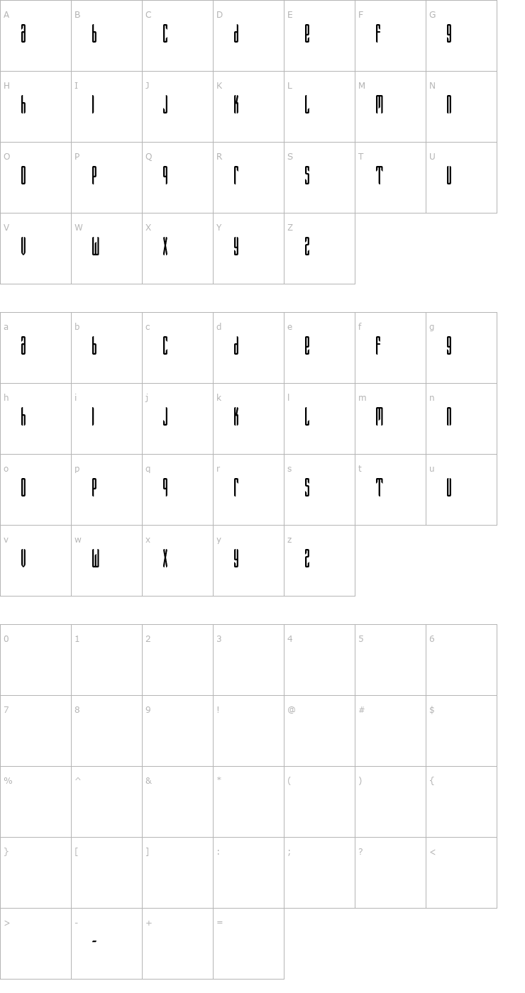 Character Map Fantazija Font