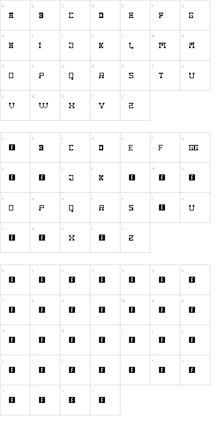Character Map Fat Cowboy Regular Font