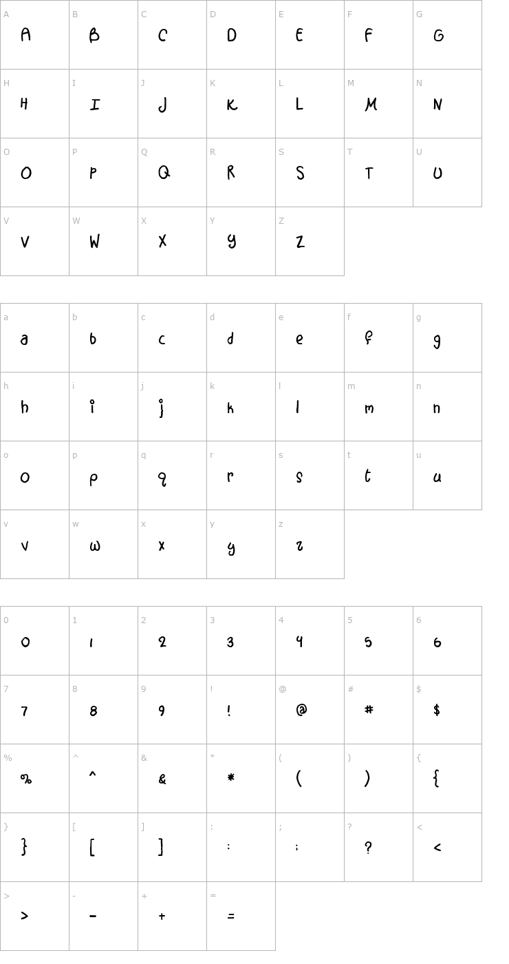 Character Map FB Fascination Font