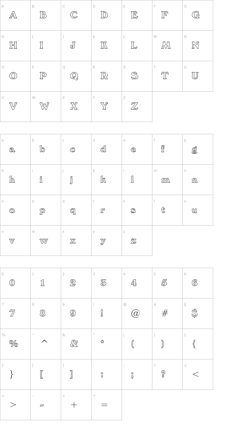 Character Map ff48 Font