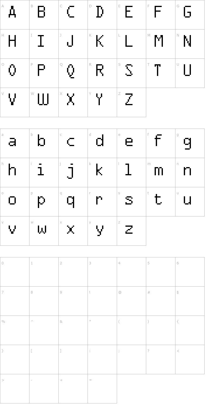 Character Map FFF Agent Condensed Font