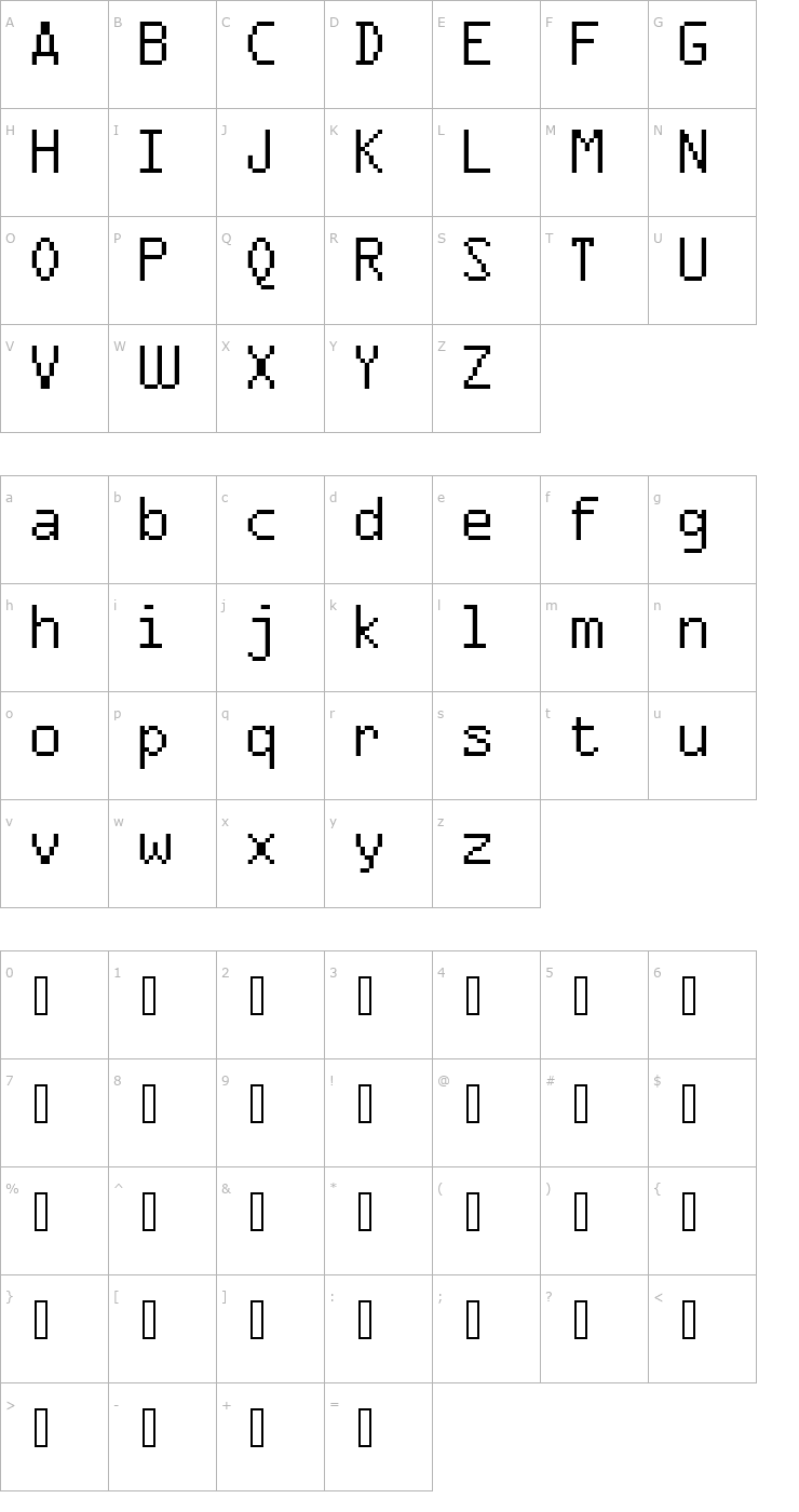 Character Map FFF Agent Trial Font