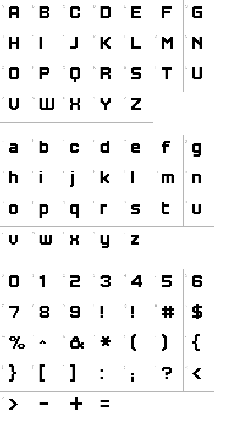 Character Map FFF Calypso Font