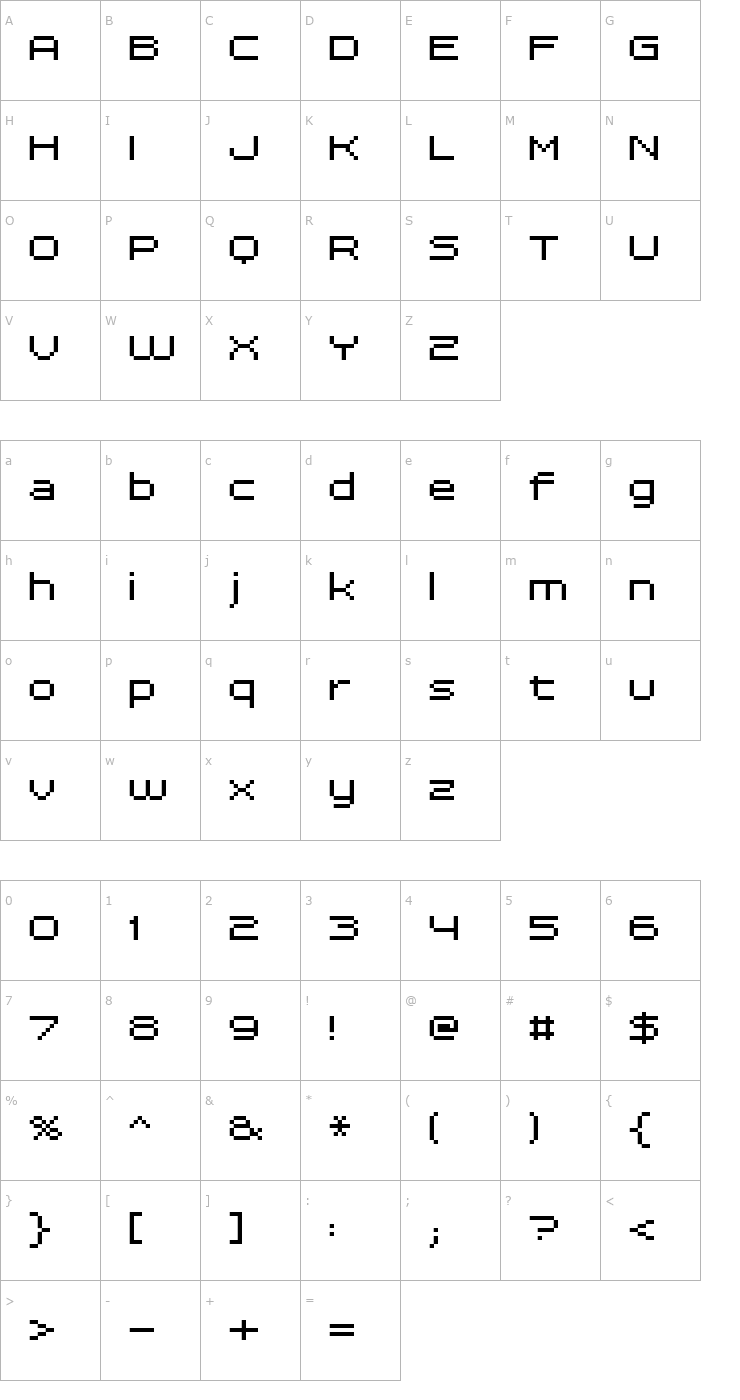 Character Map FFF Dreamer Extended Font