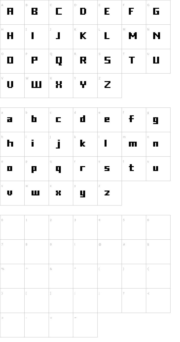 Character Map FFF Freedom Font