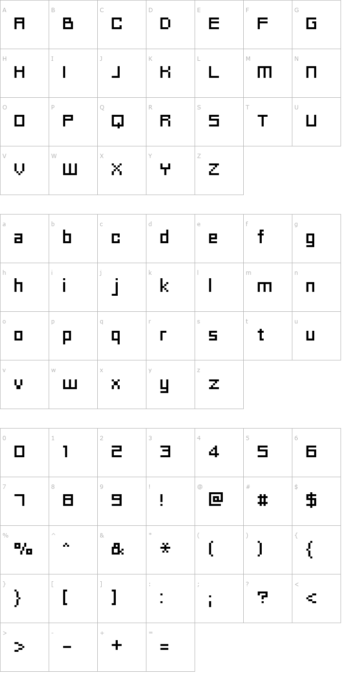 Character Map FFF Idea Font