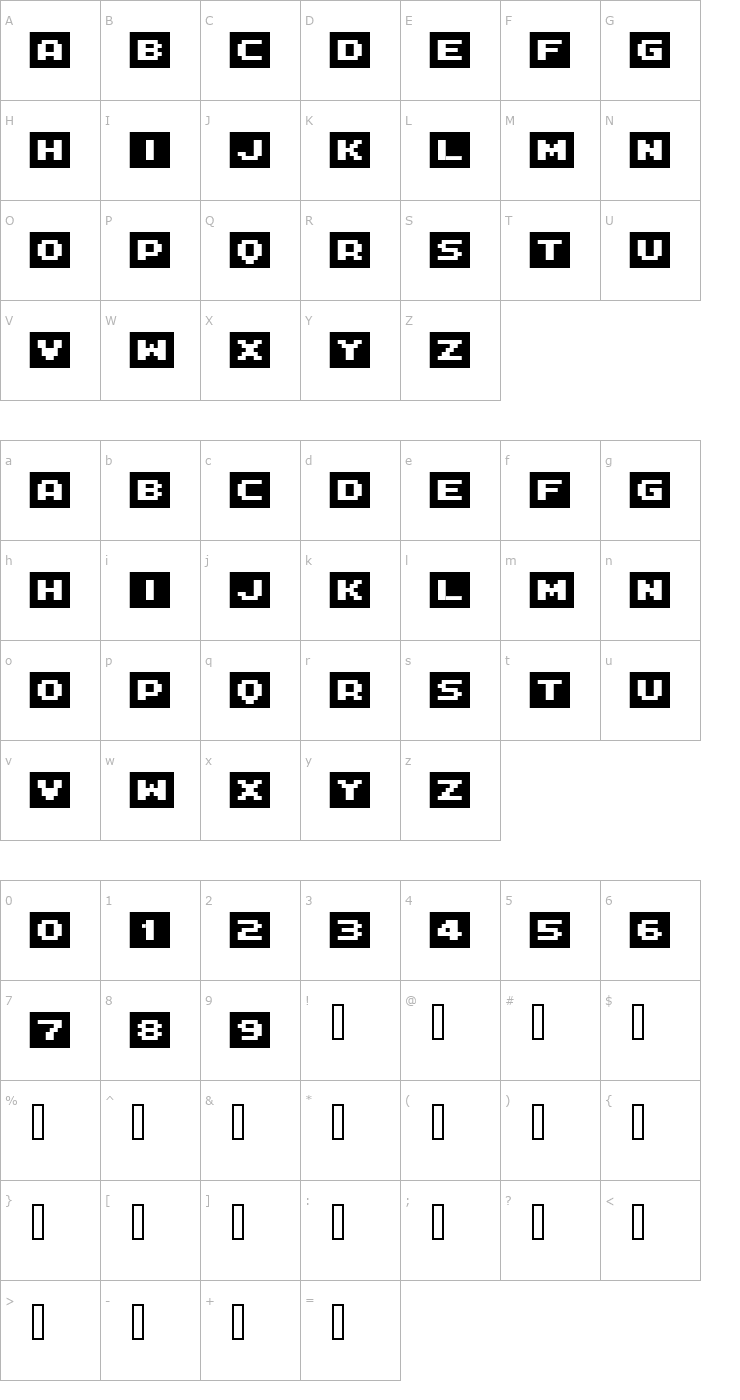 Character Map FFF Interface04b Font