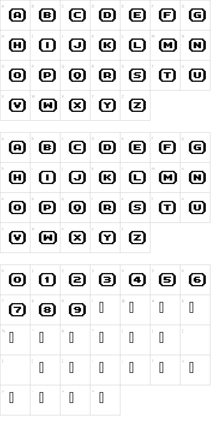 Character Map FFF Interface05b Font