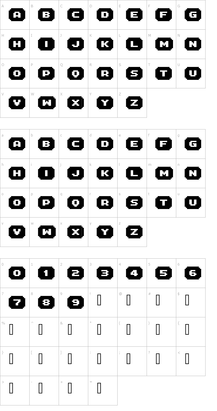 Character Map FFF Interface06b Font