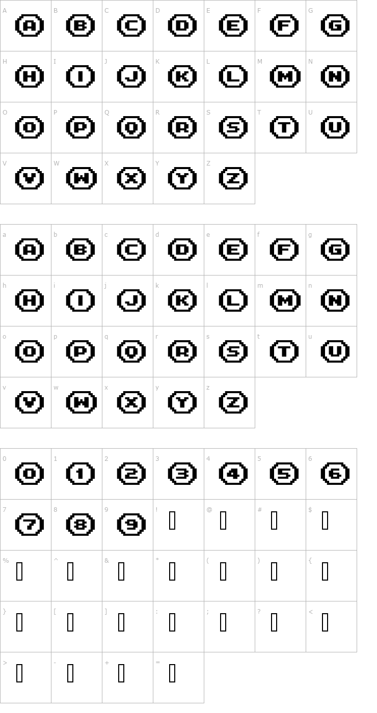 Character Map FFF Interface07b Font