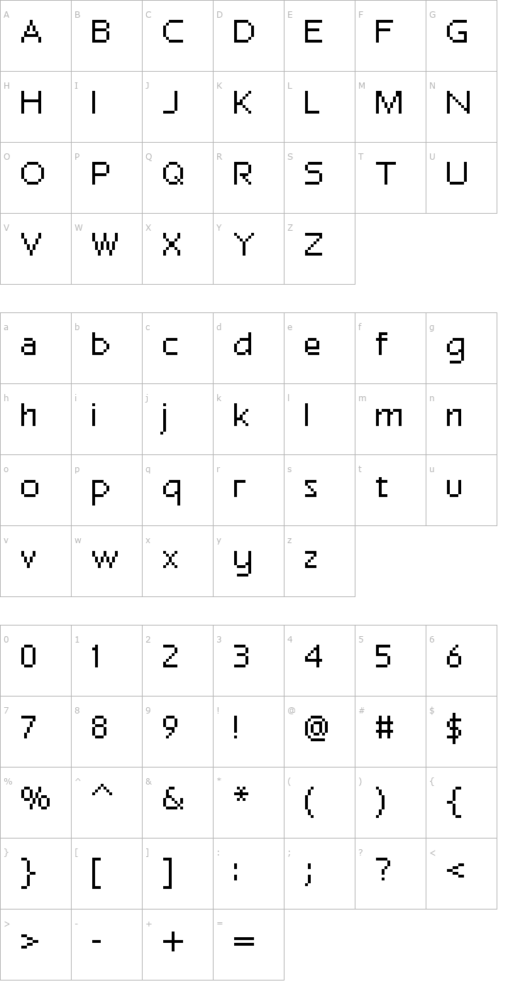 Character Map FFF Magazine Extended Font