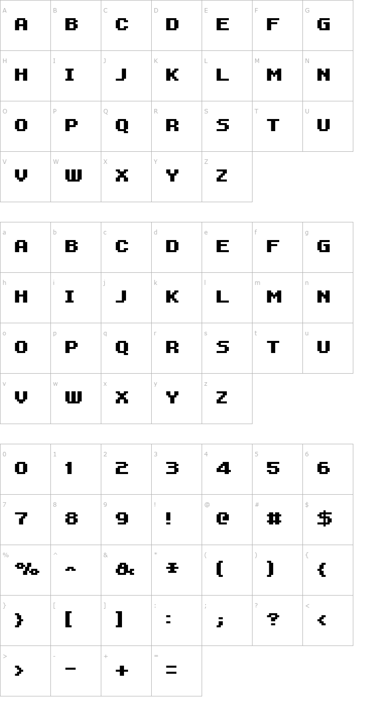 Character Map FFF Professional Bold Font