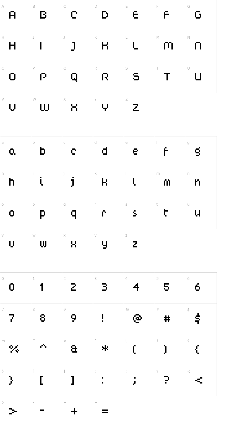 Character Map FFF Regency Extended Font