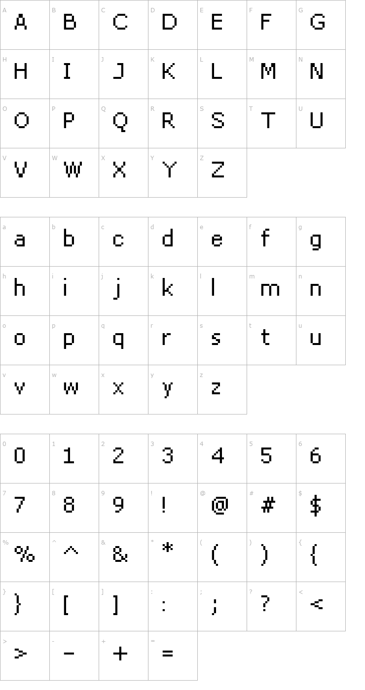 Character Map FFF Star Font