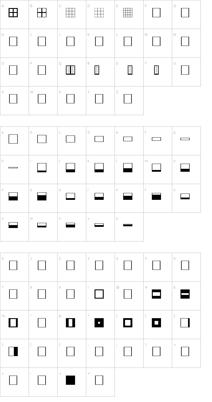 Character Map FFX Windows Font
