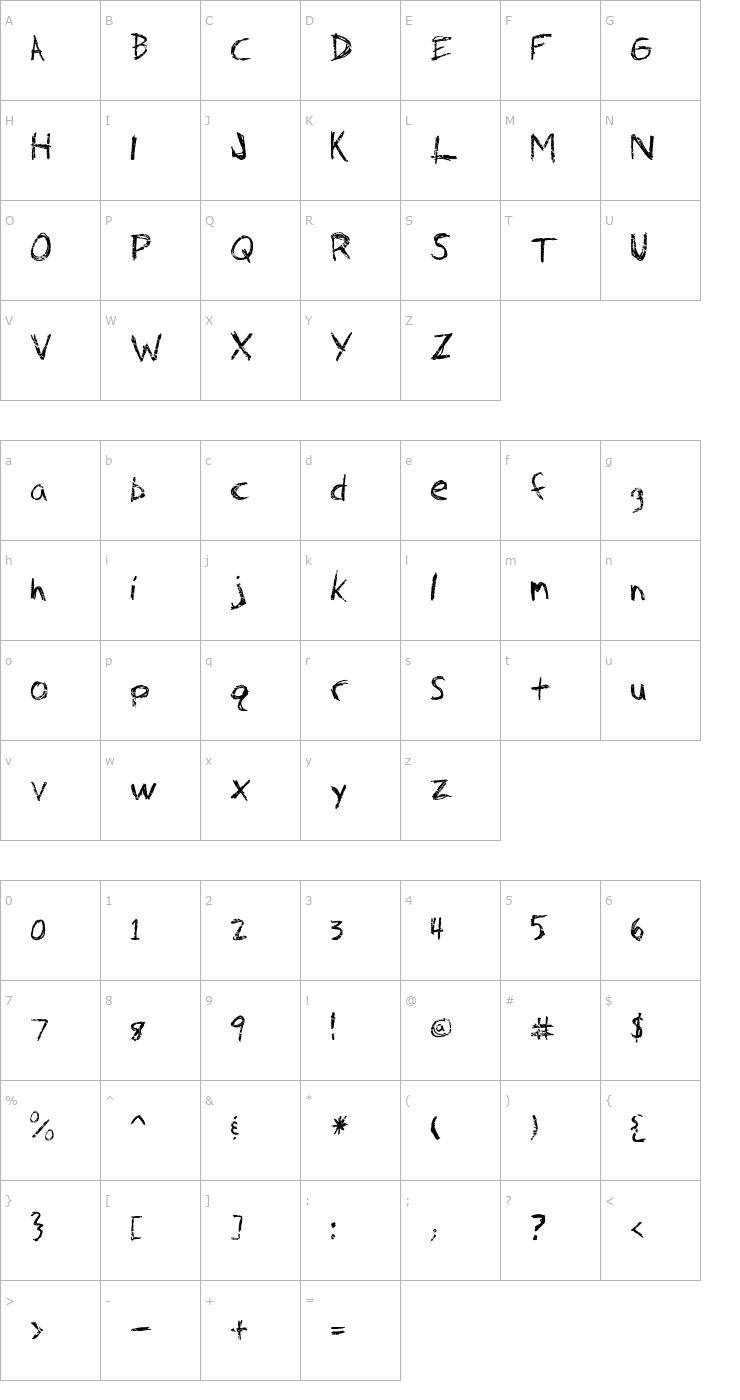 Character Map Fh_Faith Font