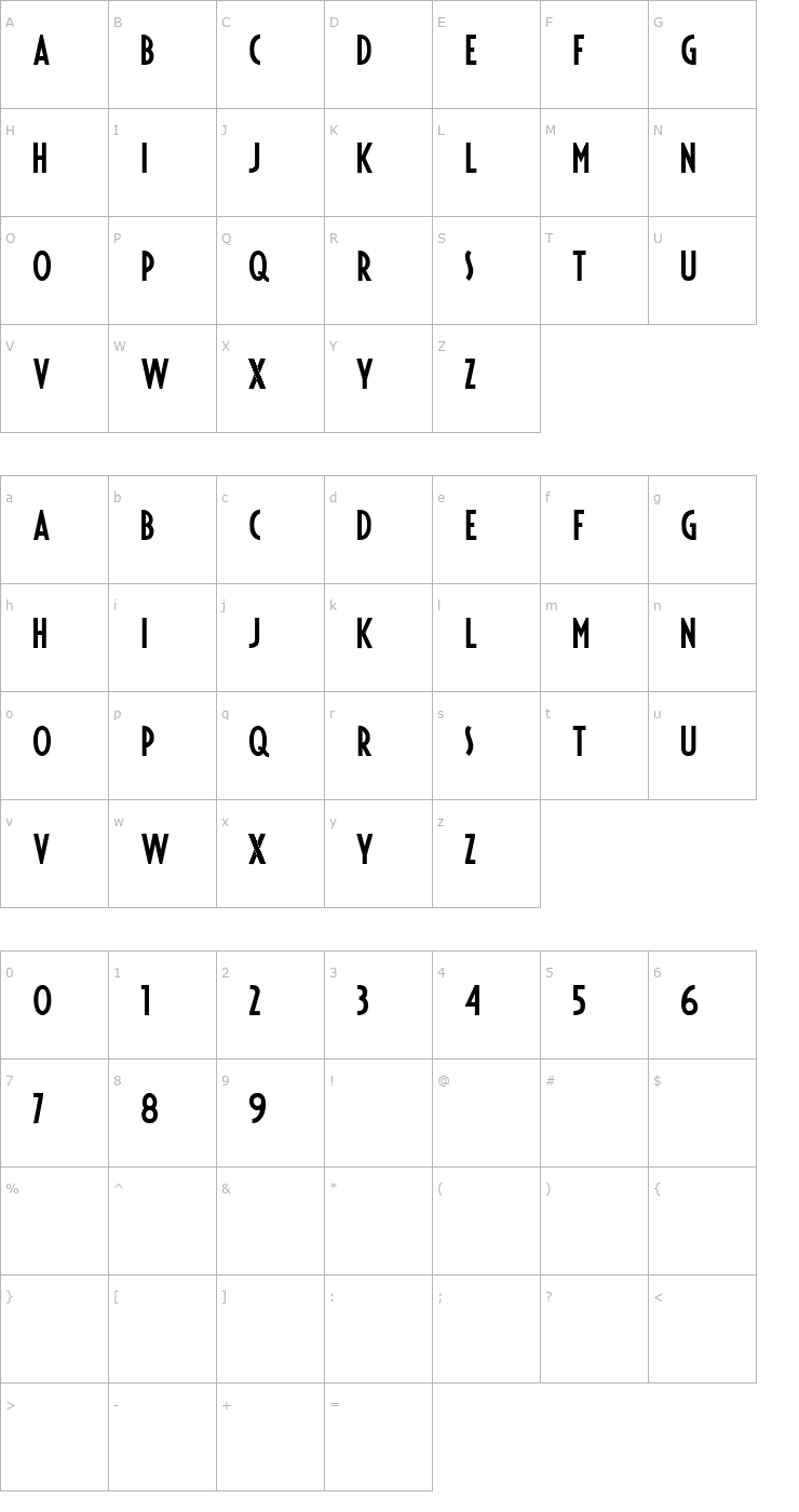 Character Map Fiesta Font