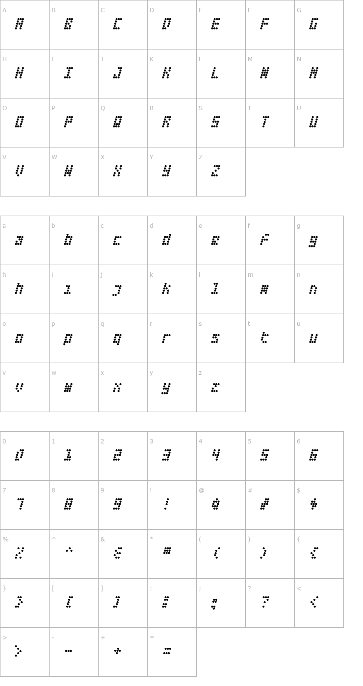 Character Map Fifteen Okay Slanted Font