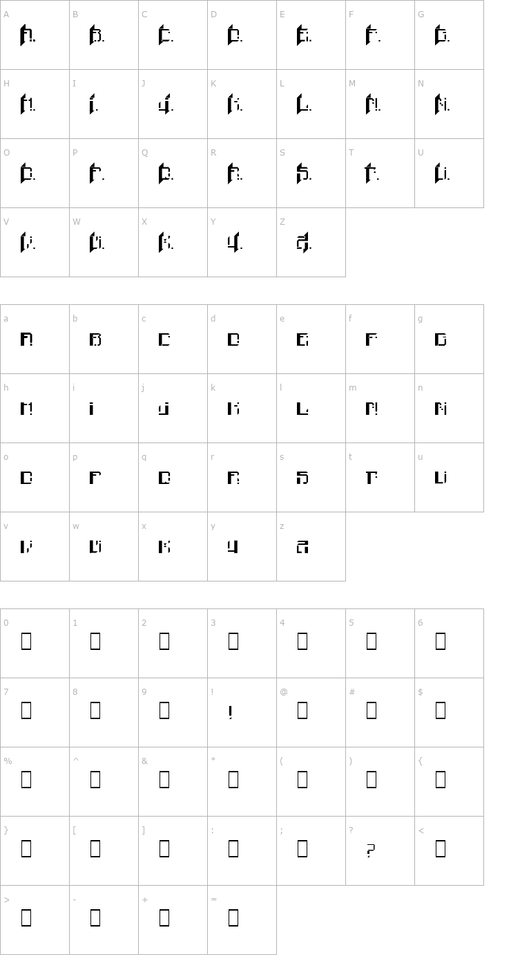 Character Map Finn Font