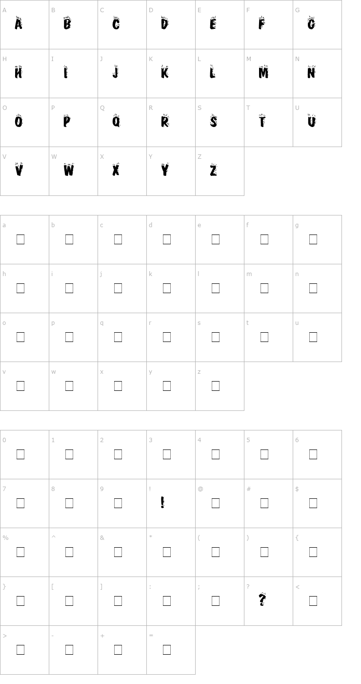 Character Map Firebug Caps SSi Font