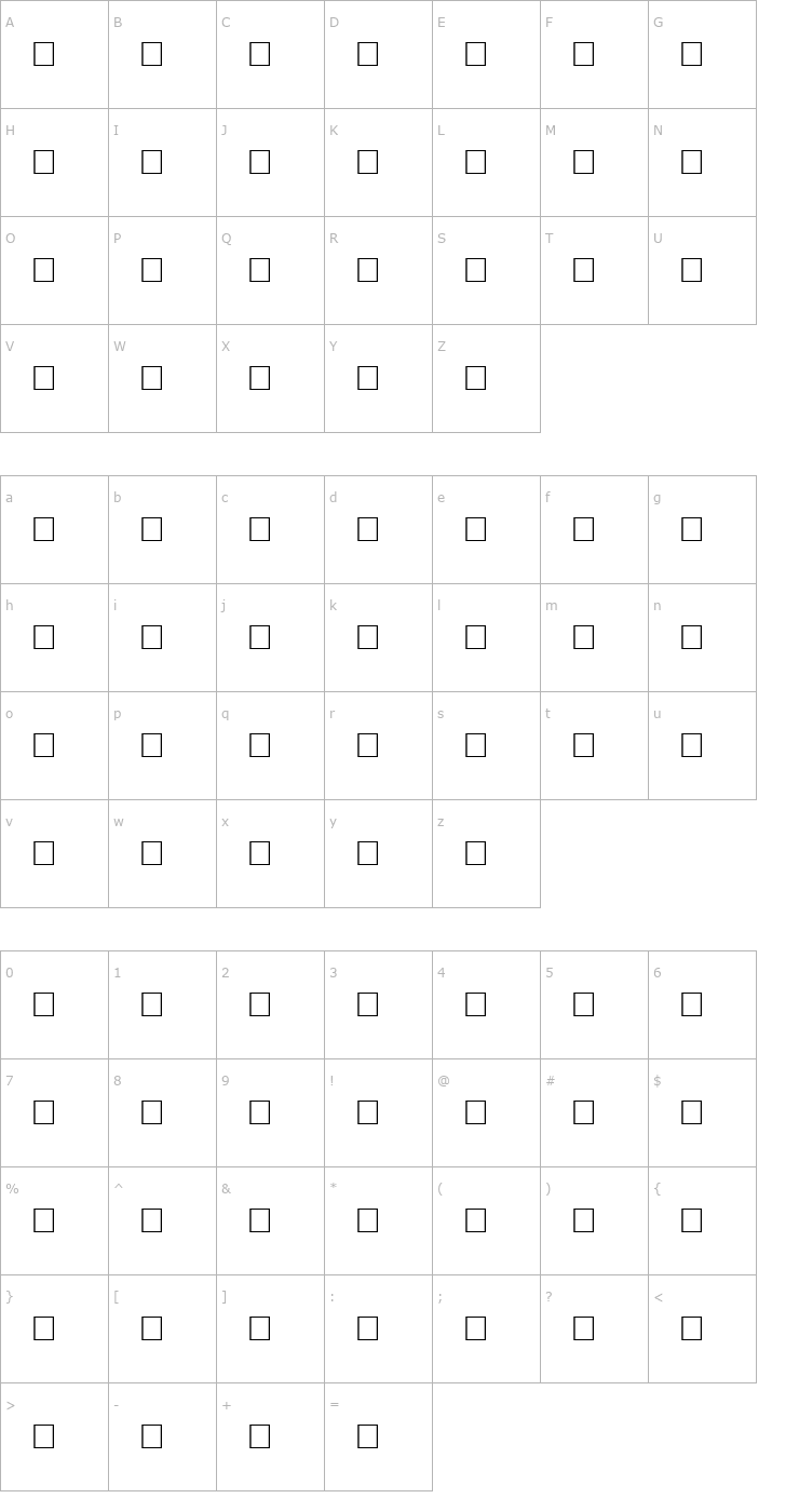 Character Map FIRMLY Regular Font