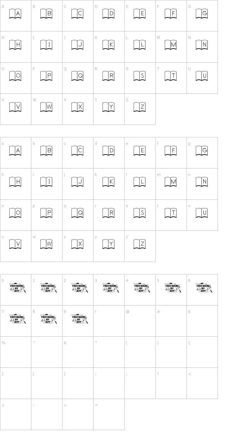 Character Map First Edition JL Font